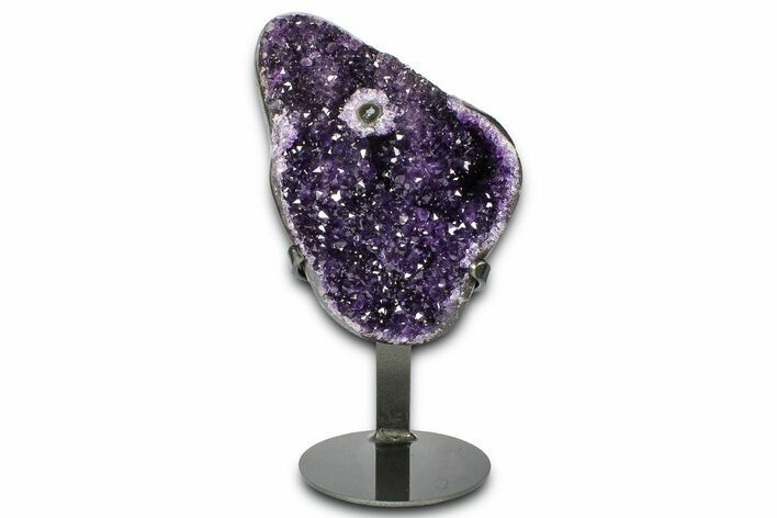 Sparkling Amethyst Geode with Metal Stand - Uruguay #372892